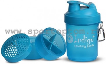 Бутылка для воды (шейкер) INDIGO, 97866B IR, Синий, 400 мл