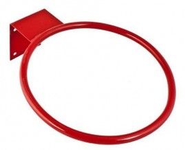 Кольцо баскетбольное с сеткой (труба), AN-10, Красный, №3 (290 мм)