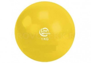 Медбол 1кг 1701LW, желтый