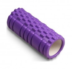 Ролик массажный для йоги INDIGO 14*33 см (ПВХ), фиолетовый. Фиолетовый