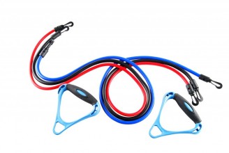 Эспандер в наборе 3 латексных жгута разной нагрузки для степа HAWK  12101 HKAS 120 см Красный, Синий, Черный