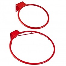 Кольцо баскетбольное (труба) с креплением для сетки, AN-10, Красный, №7 (450 мм)