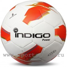 Мяч футбольный №5 INDIGO POWER матчевый безшовный (PU PVC 1.4мм) Z02