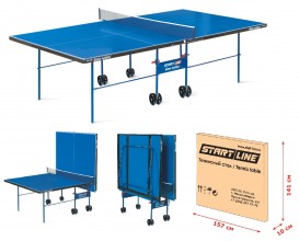Теннисный стол START LINE GAME OUTDOOR 2 с сеткой, 6034, Синий