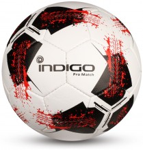 Мяч футбольный №5 INDIGO FLAME матчевый (PU 1.5 мм) IN156 Бело-черно-красный