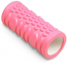 Ролик массажный для йоги INDIGO PVC (Валик для спины) IN077 33*14 см Розовый