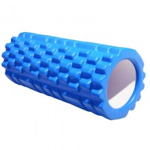 Ролик массажный для йоги INDIGO PVC (Валик для спины) IN077 33*14 см Синий